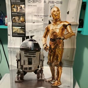 Star Wars double sided poster ..r2d2 cp30 ..23x32